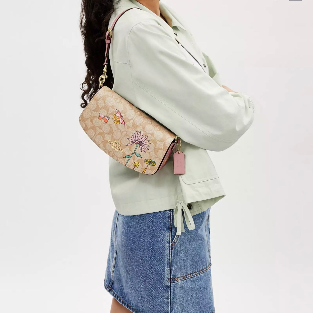 Coach X Observed By Us Andrea Shoulder Bag In Signature Canvas With Print *Pre Order*