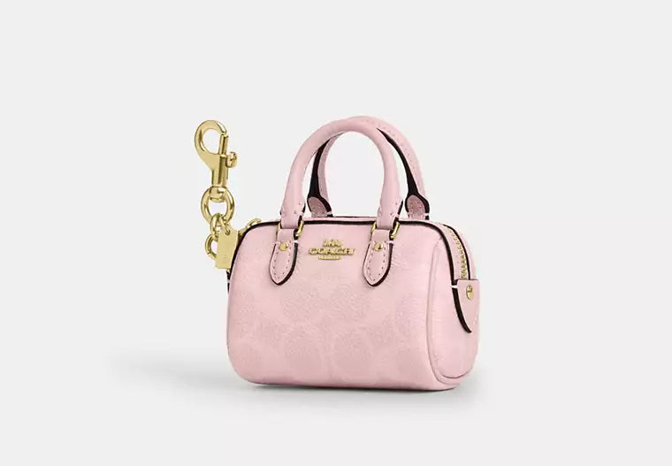 Mini Rowan Bag Charm In Signature Canvas *Pre Order*