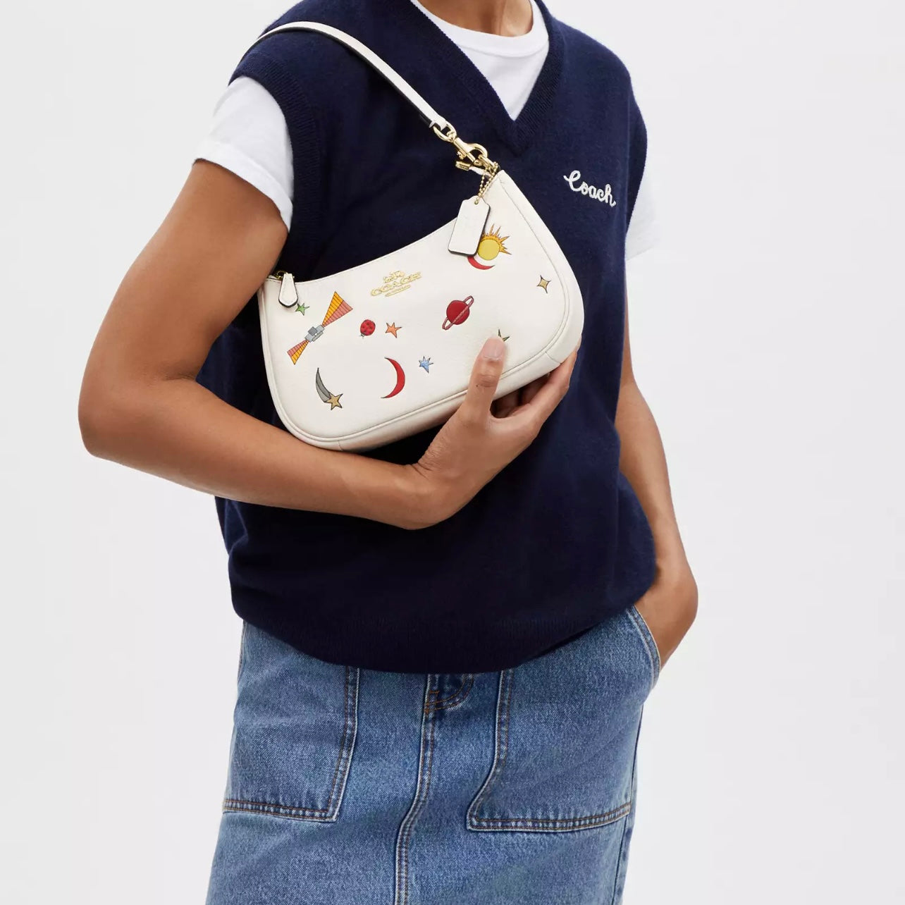 Coach X Observed By Us Teri Shoulder Bag In Leather With Print *Pre Order*