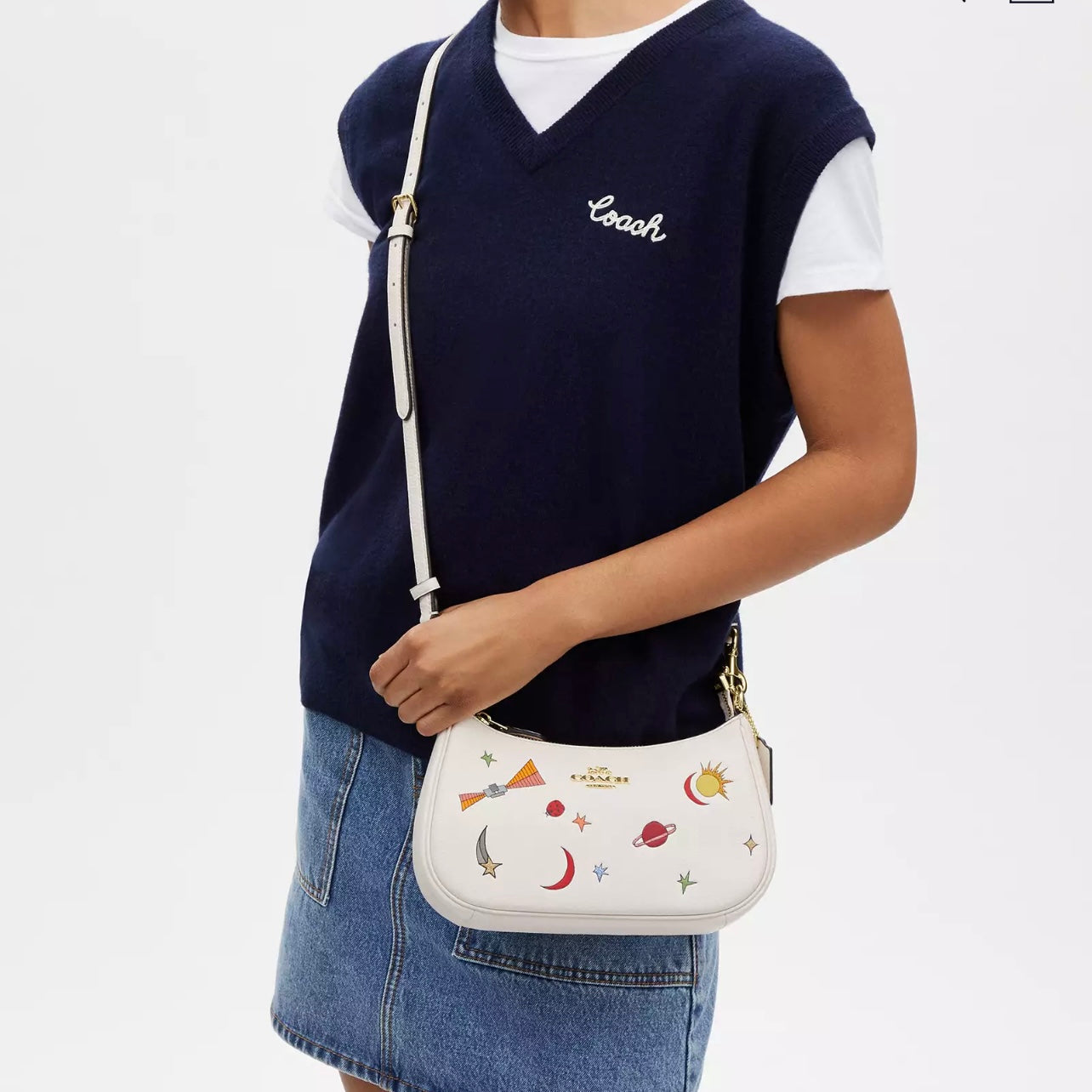 Coach X Observed By Us Teri Shoulder Bag In Leather With Print *Pre Order*