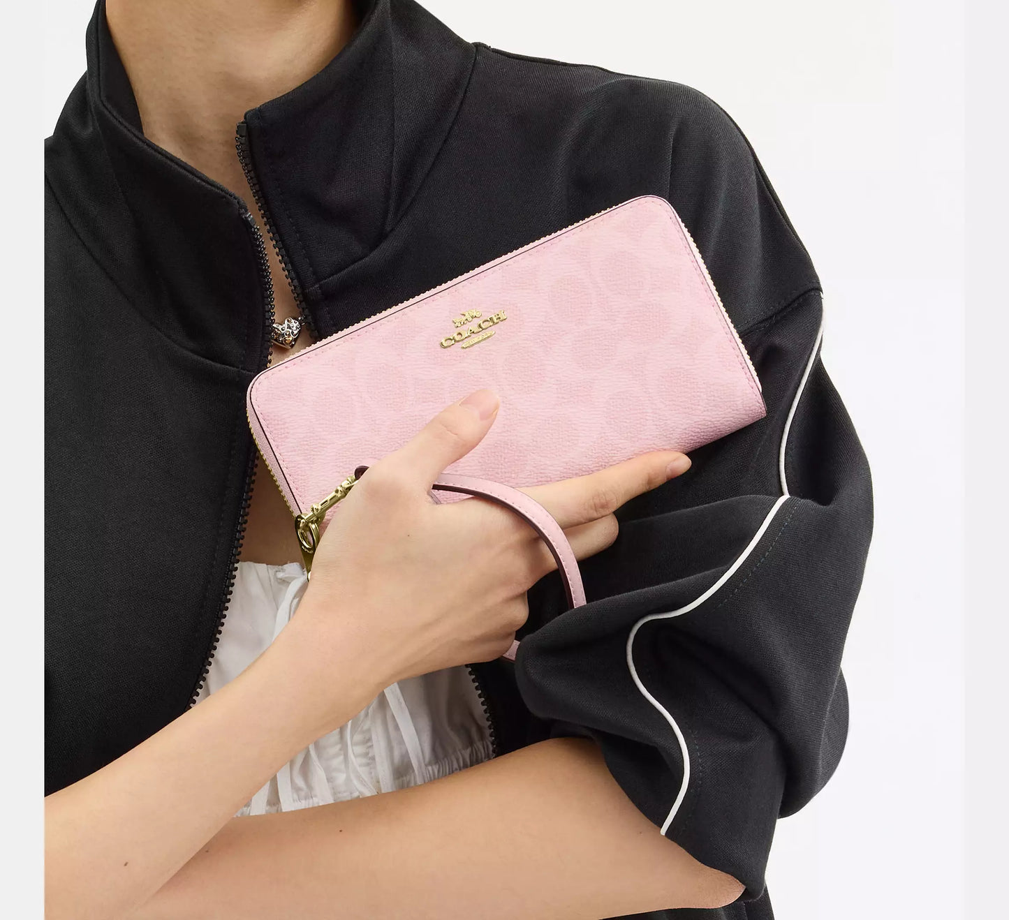 Long Zip Around Wallet In Signature Canvas *Pre Order*
