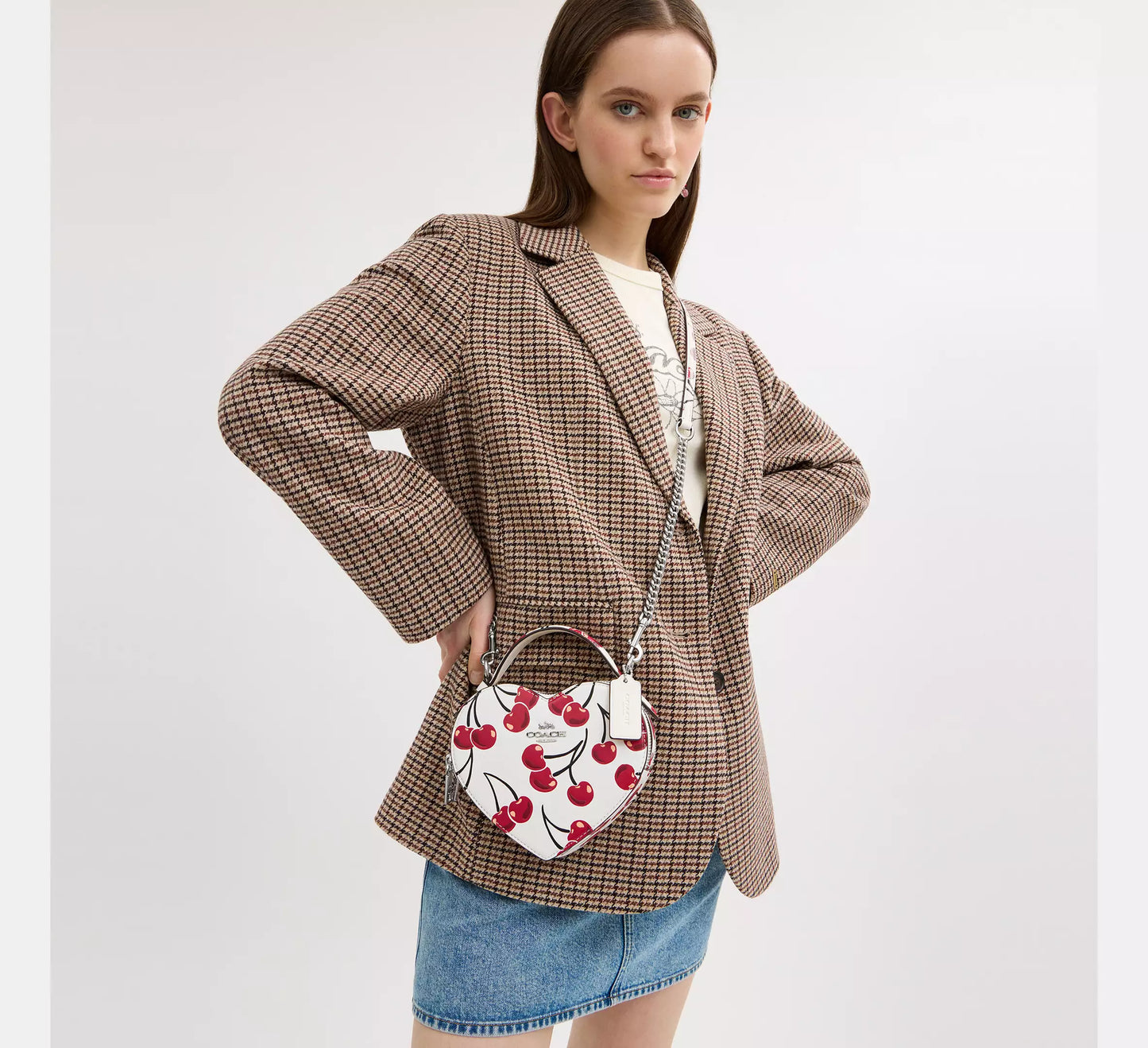 Heart Crossbody With Cherry Print *Pre Order*
