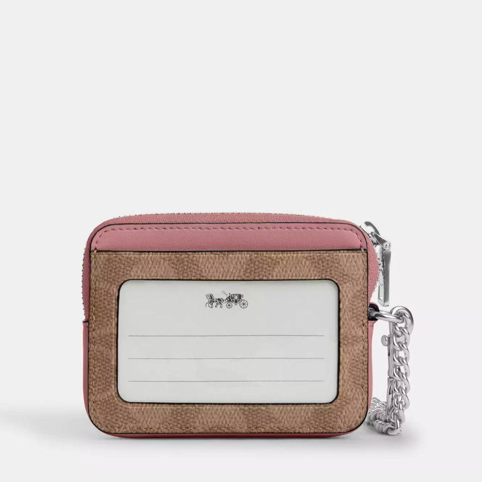 Coach Zip Card Case In Signature Canvas *Pre Order*