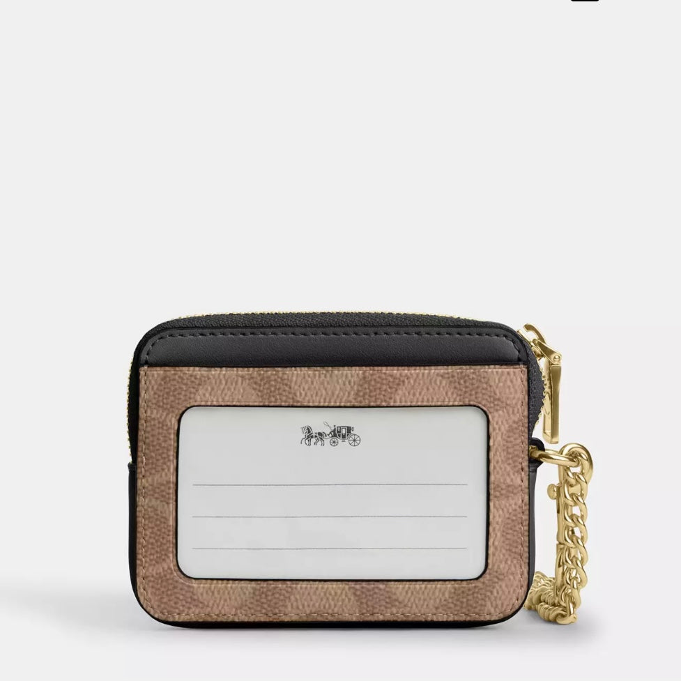 Coach Zip Card Case In Signature Canvas *Pre Order*