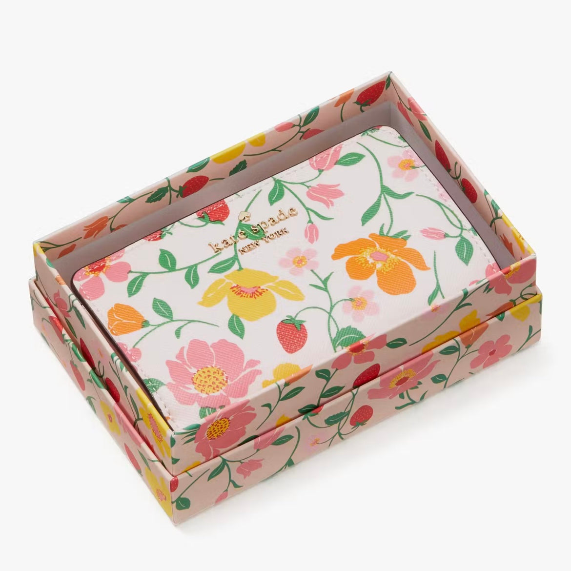 Kate Spade Boxed Madison Strawberry Garden Compact Bifold *Pre Order*