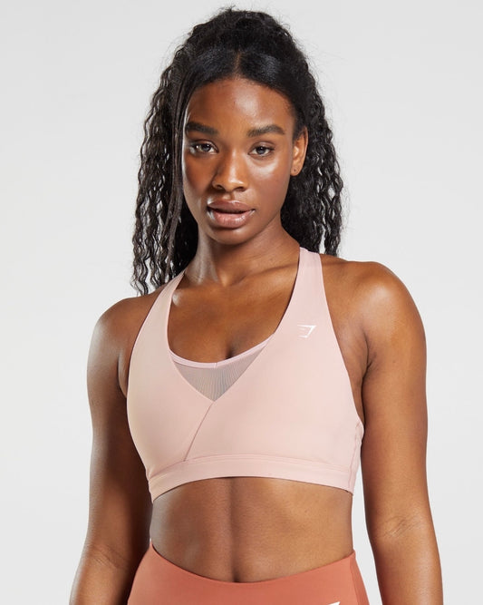 Crossover Sports Bra Pink