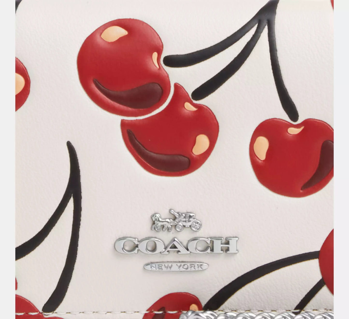 Mini Wallet On A Chain With Cherry Print *Pre Order*