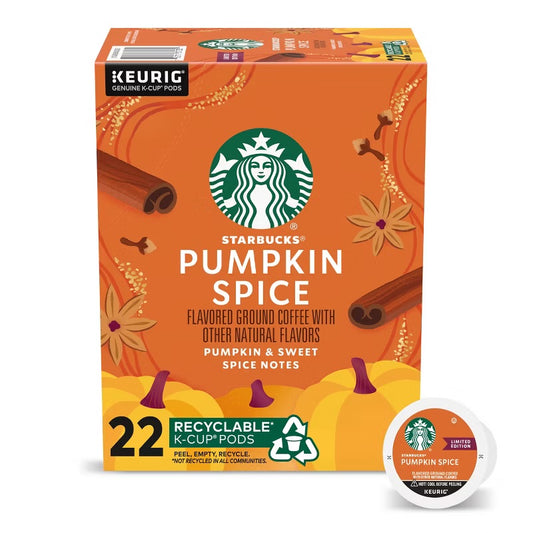 Starbucks Keurig Pumpkin Spice Coffee Pods - 22 K-Cups *Pre Order*