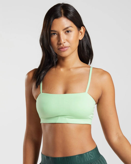 Bandeau Spots Bra Green