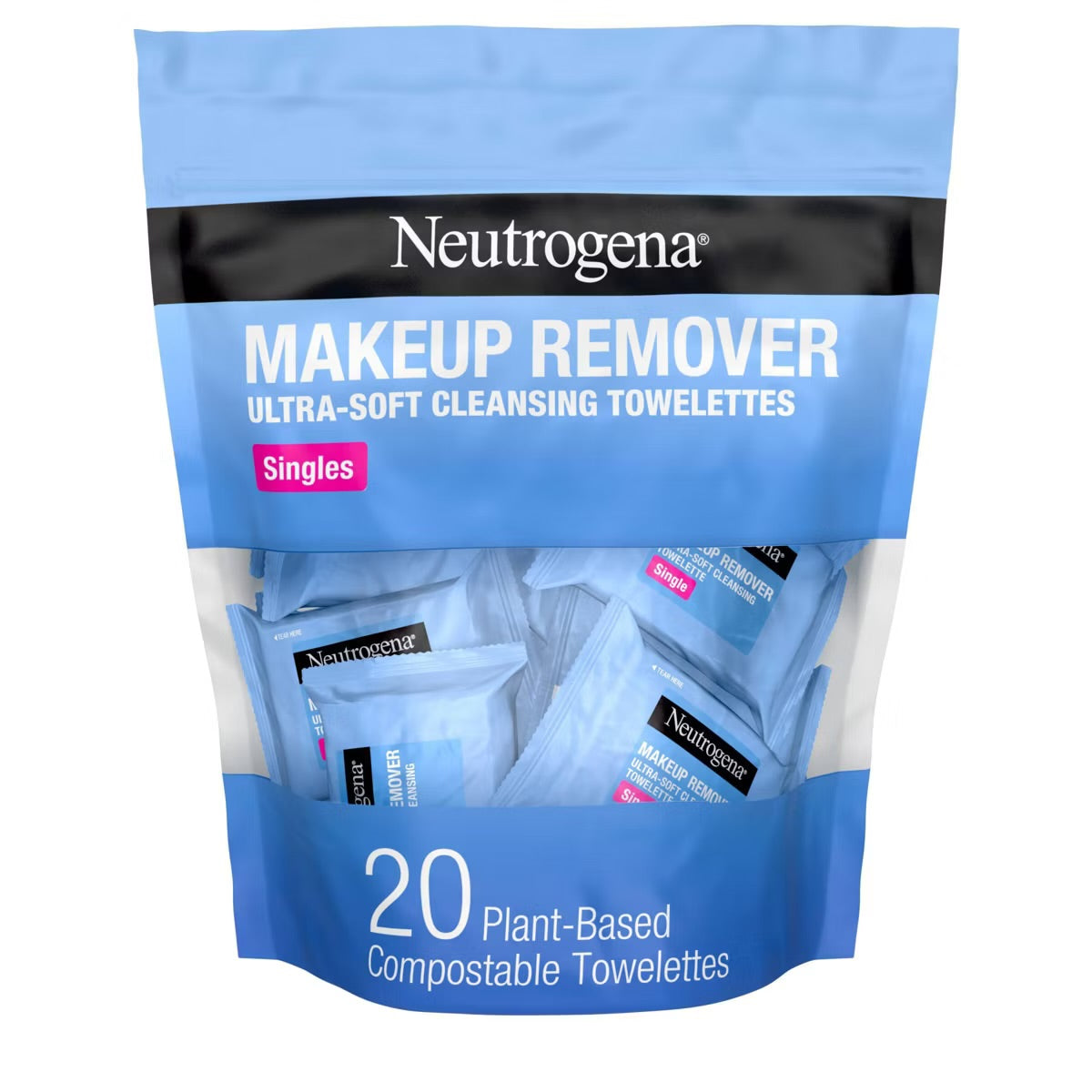 Neutrogena Facial Cleansing Makeup Remover Wipes Singles - 20ct