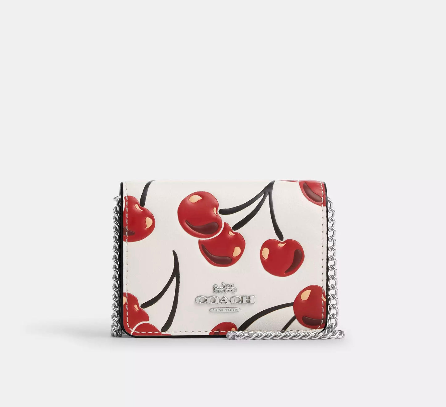 Mini Wallet On A Chain With Cherry Print *Pre Order*