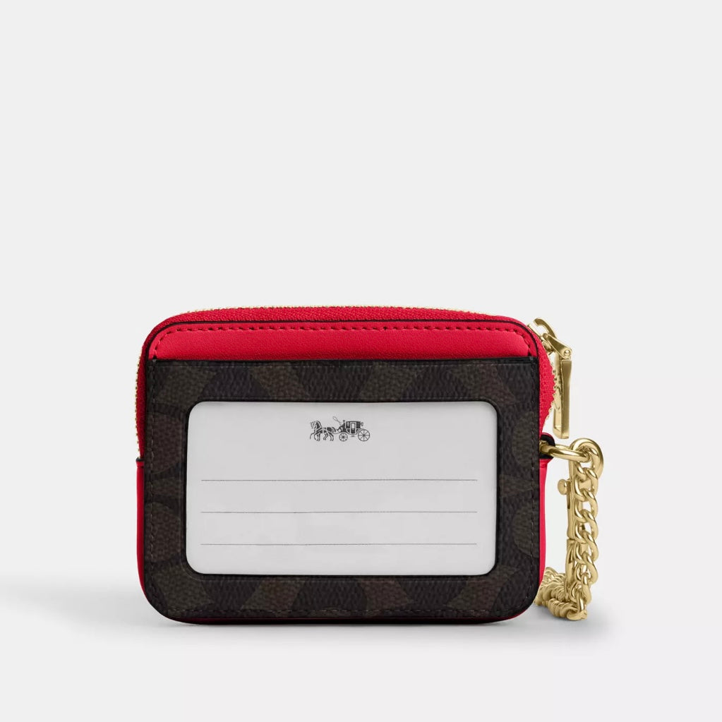 Coach Zip Card Case In Signature Canvas *Pre Order*