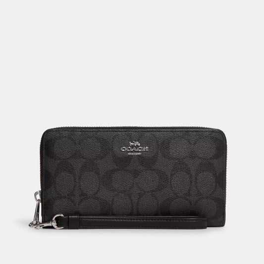 Long Zip Around Wallet in Signature Canvas *Pre Order*