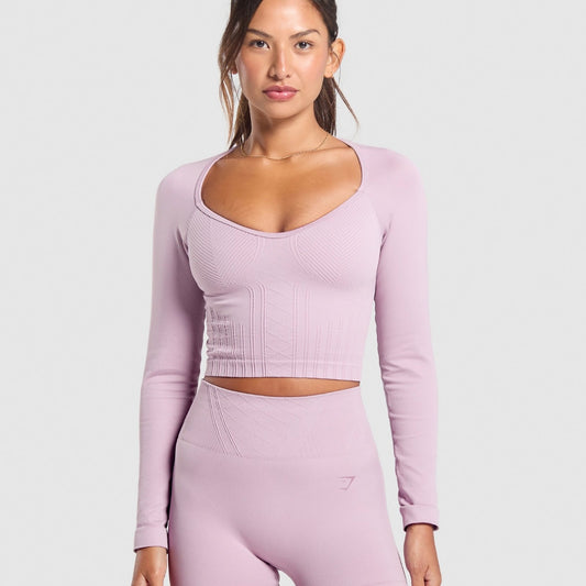 Gymshark Corset Seamless Long Sleeve Crop Top *Pre Order*