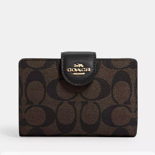 Medium Corner Zip Wallet in Signature Canvas *Pre Order*