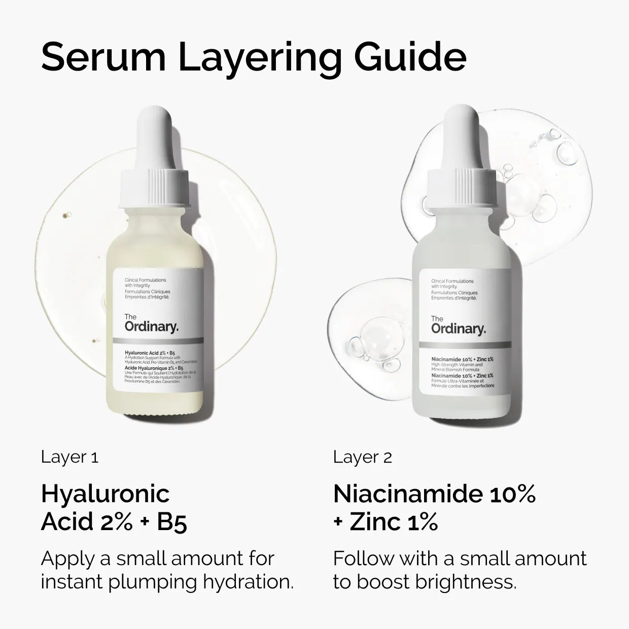 The Ordinary The Skin Support Set with Niacinamide + Hyaluronic Acid