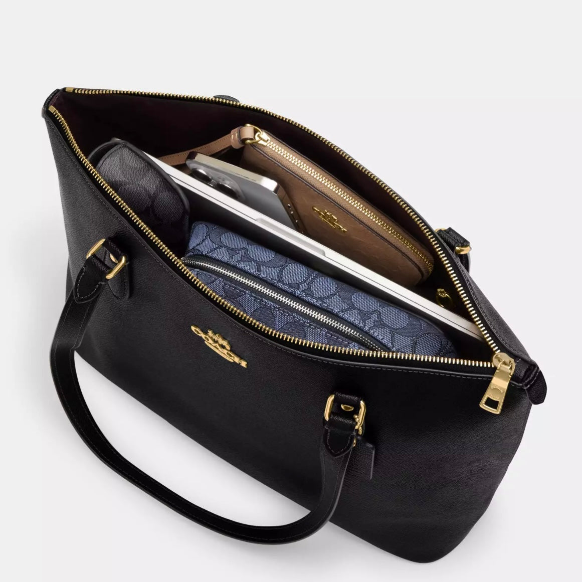 Coach Gallery Tote Bag In Signature Canvas With Lips Print *Pre Order*