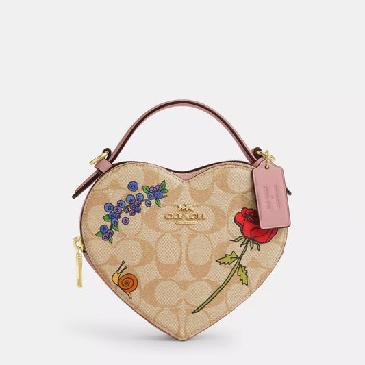 Coach X Observed By Us Heart Crossbody In Signature Canvas *Pre Order*