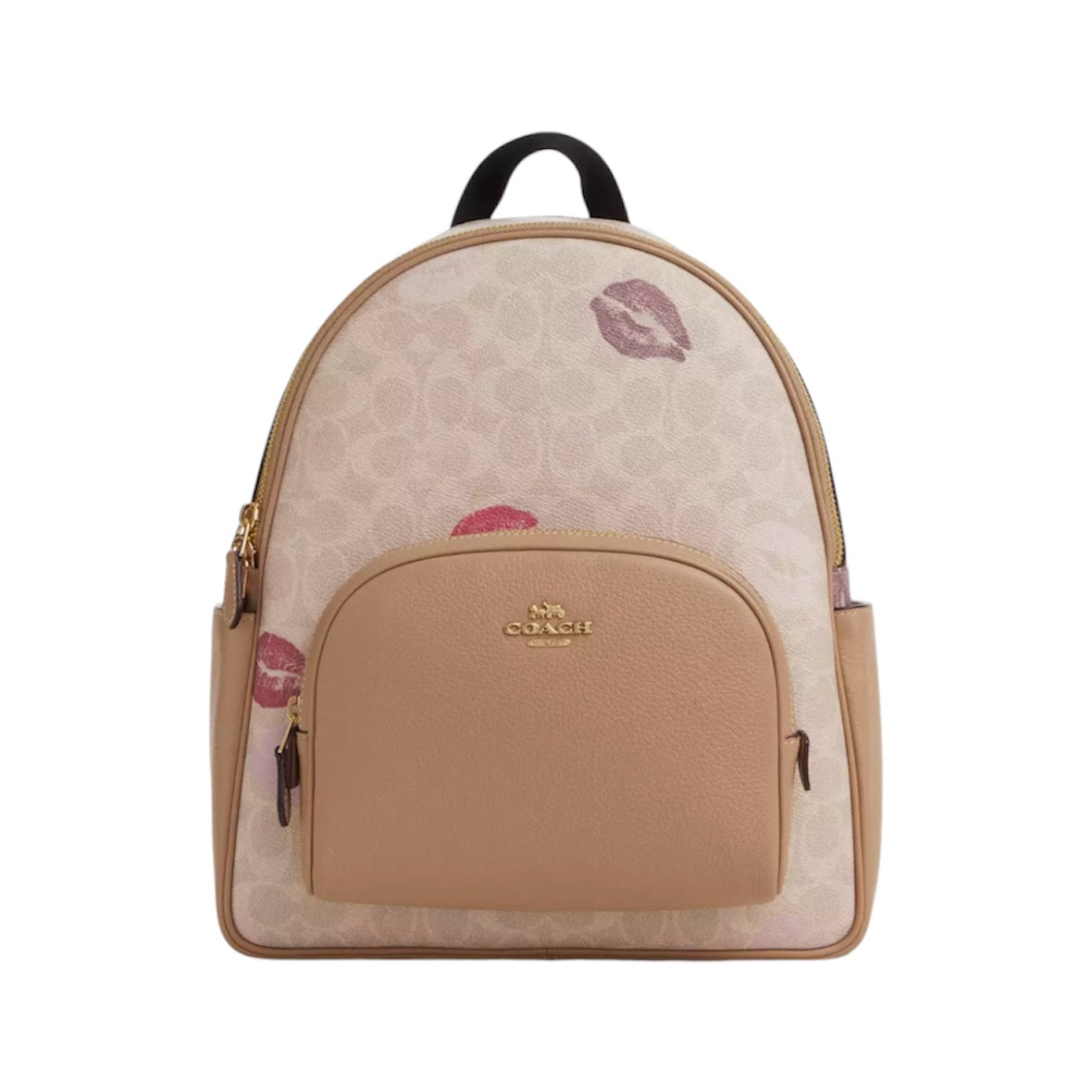 Coach Court Backpack In Signature Canvas With Lips Print *Pre Order*