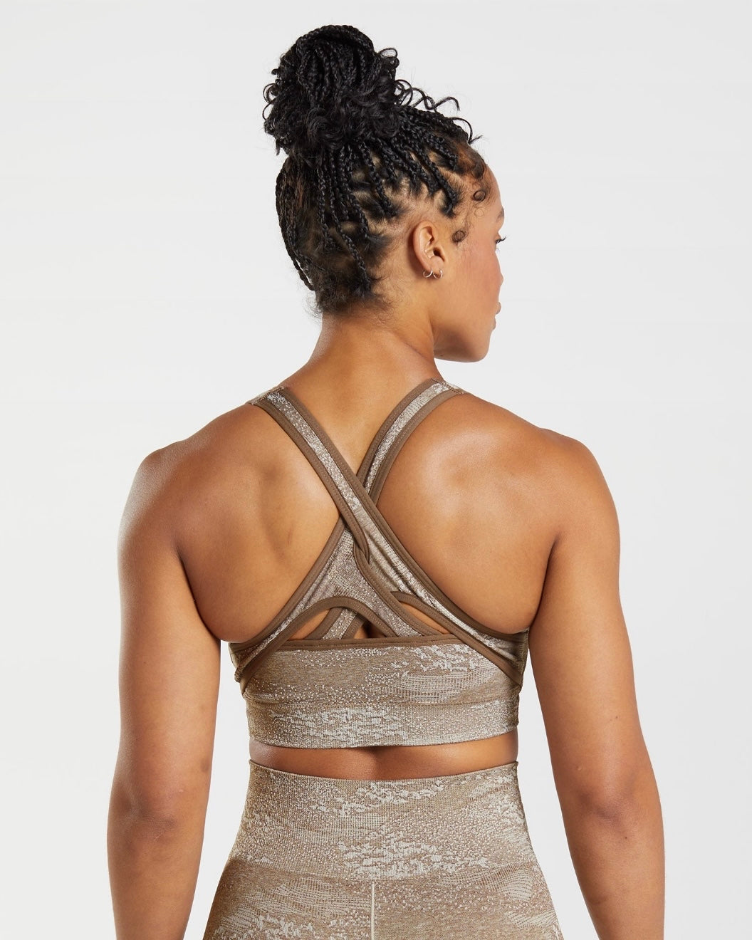 Adapt Camo Sports Bra Brown