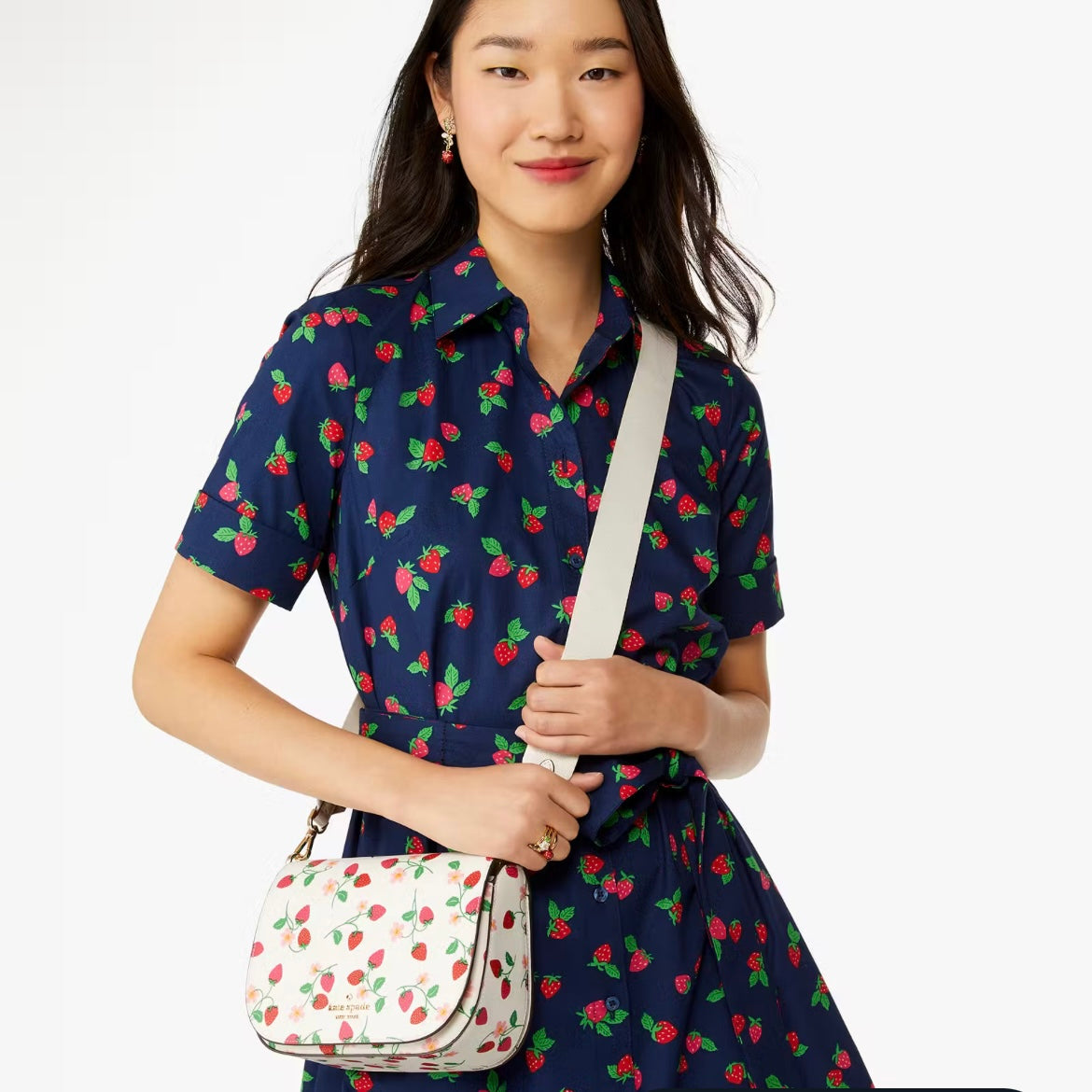 Kate Spade Madison Strawberry Vine Saddle Bag *Pre Order*
