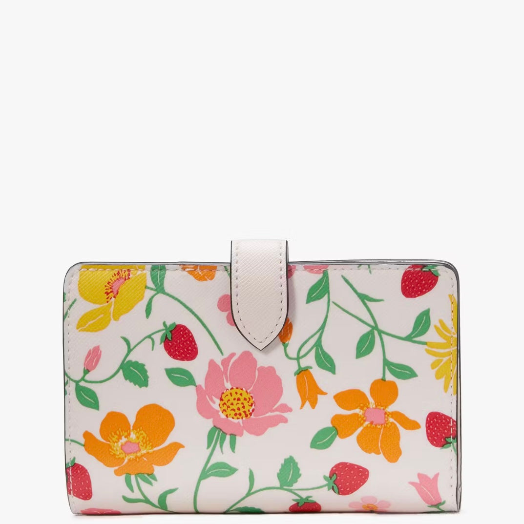Kate Spade Boxed Madison Strawberry Garden Compact Bifold *Pre Order*