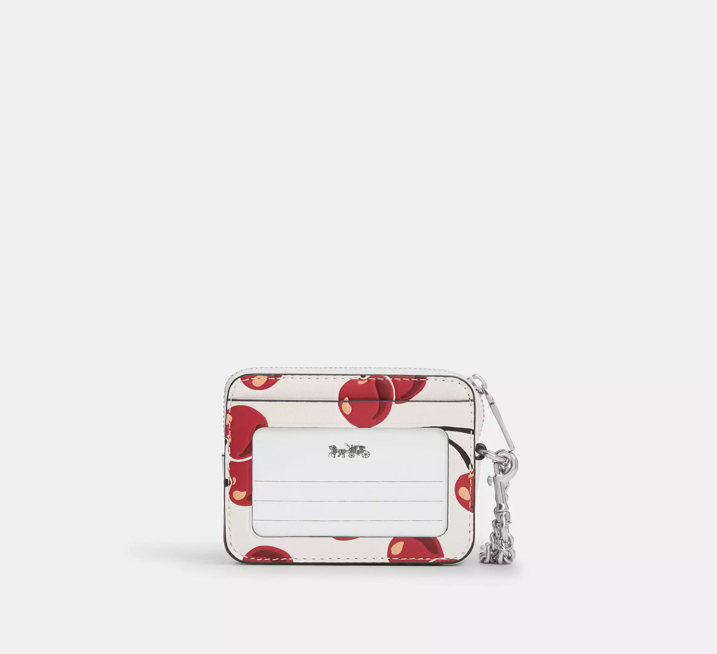 Zip Card Case With Cherry Print