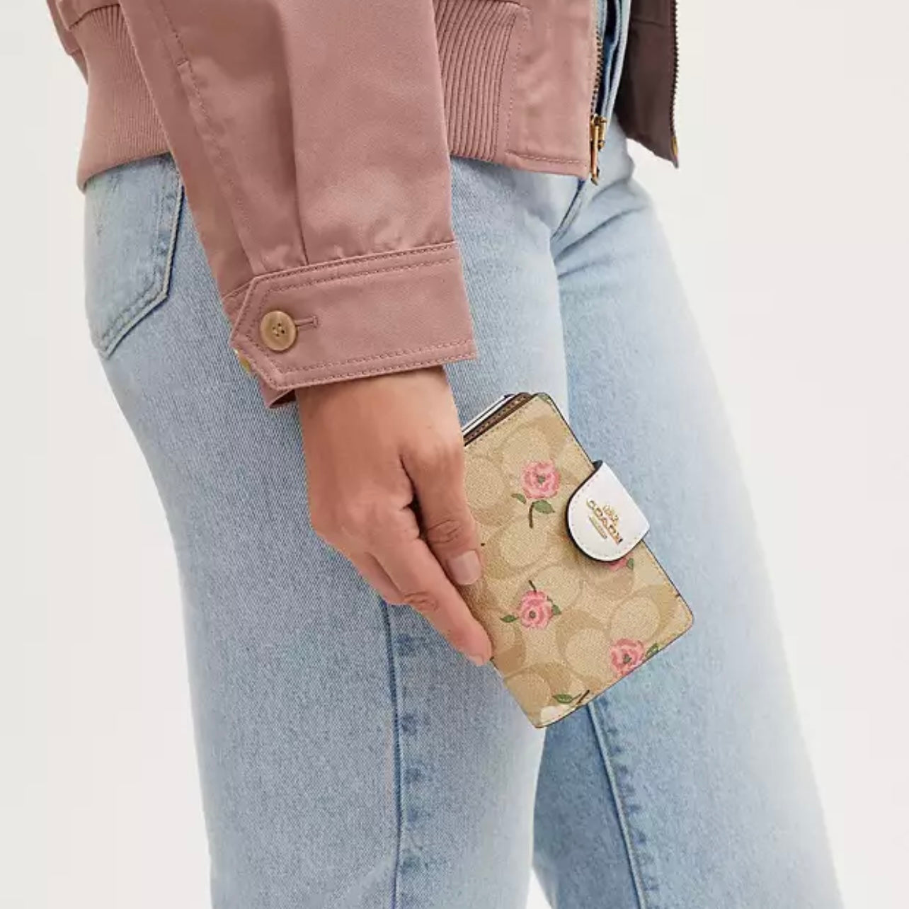 Medium Corner Zip Wallet in Floral Print *Pre Order*