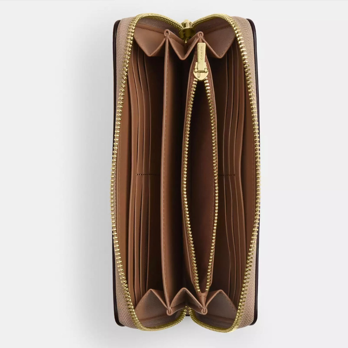 Coach Long Zip Around Wallet In Signature Canvas With Lips Print *Pre Order*