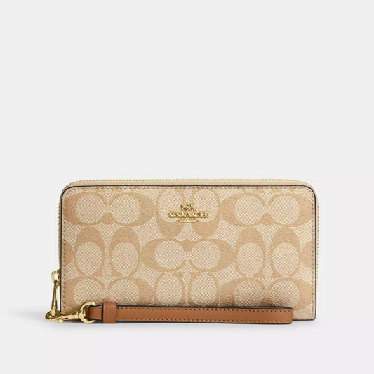 Long Zip Around Wallet in Signature Canvas *Pre Order*