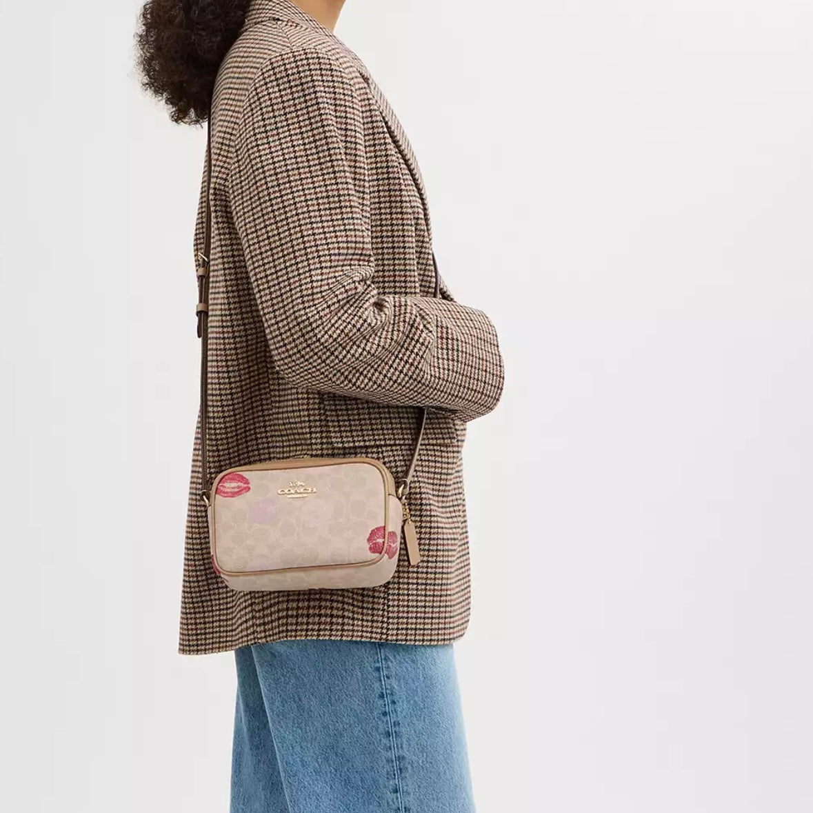 Coach Mini Jamie Camera Bag In Signature Canvas With Lips Print *Pre Order*