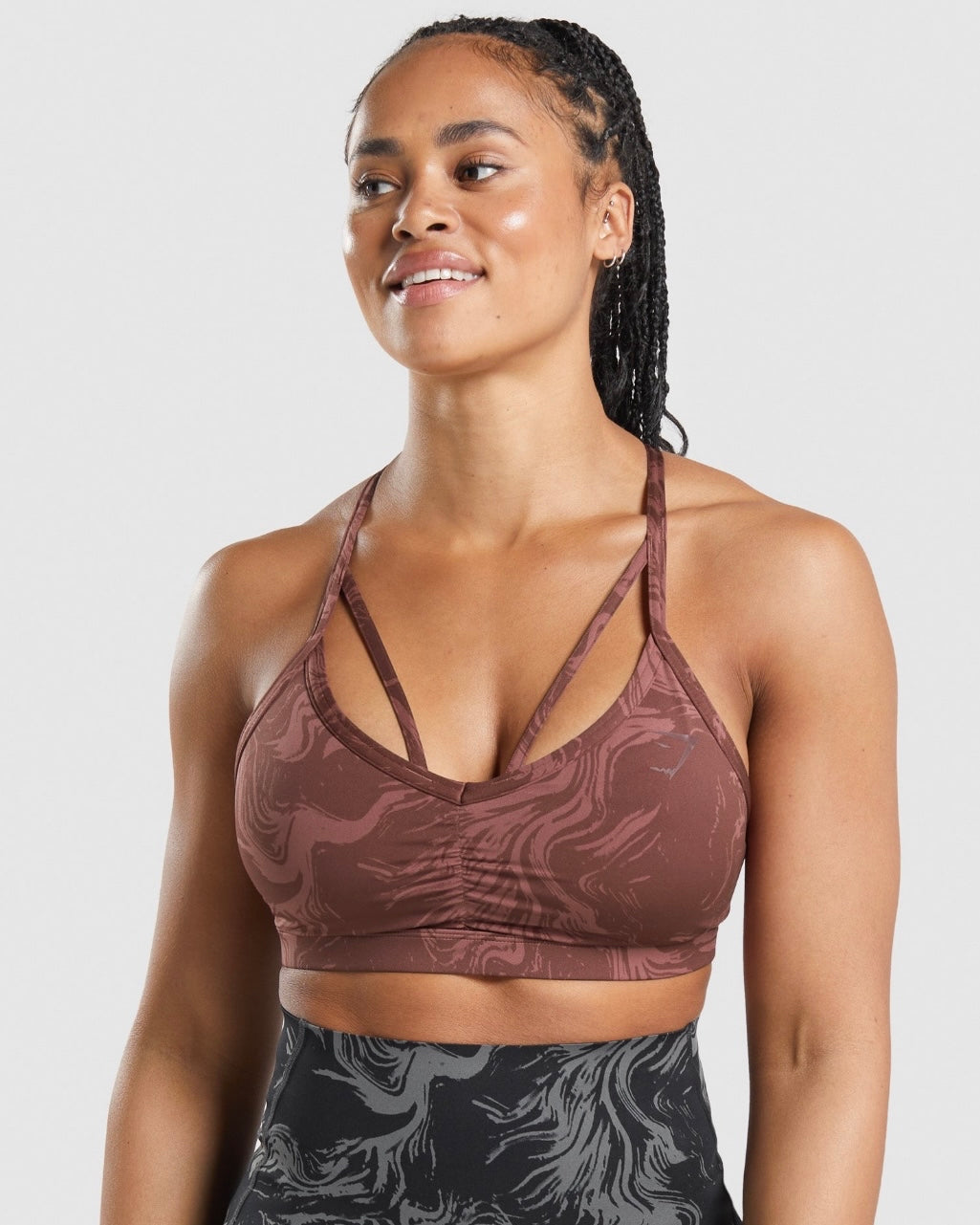 Power Sports Bra Cherry Brown