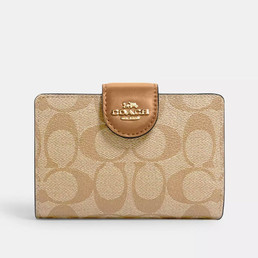 Medium Corner Zip Wallet in Signature Canvas *Pre Order*