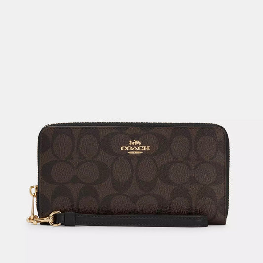 Long Zip Around Wallet in Signature Canvas *Pre Order*