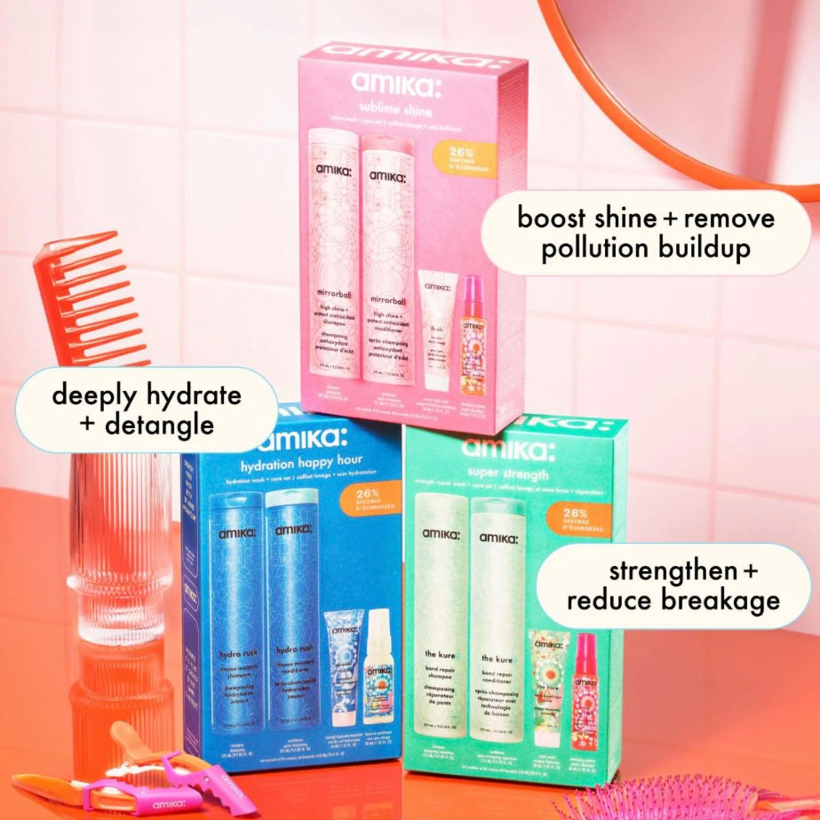 amika Hydration Happy Hour Wash + Care Hair Set *Pre Order*