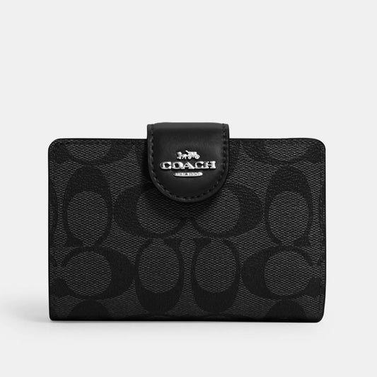 Medium Corner Zip Wallet in Signature Canvas *Pre Order*