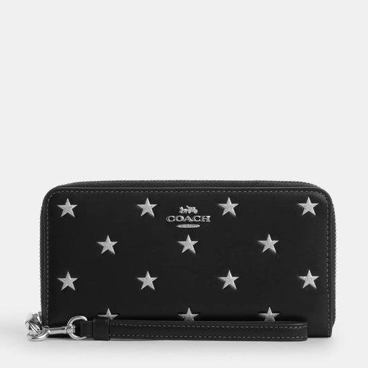 Coach Long Zip Around Wallet With Start Print *Pre Order*