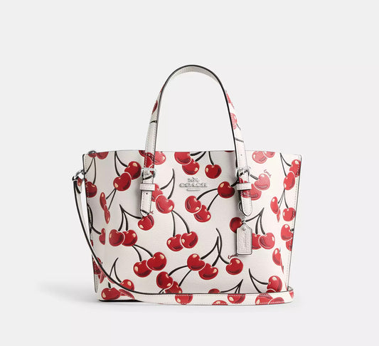 Mollie Tote Bag 25 With Cherry Print *Pre Order*