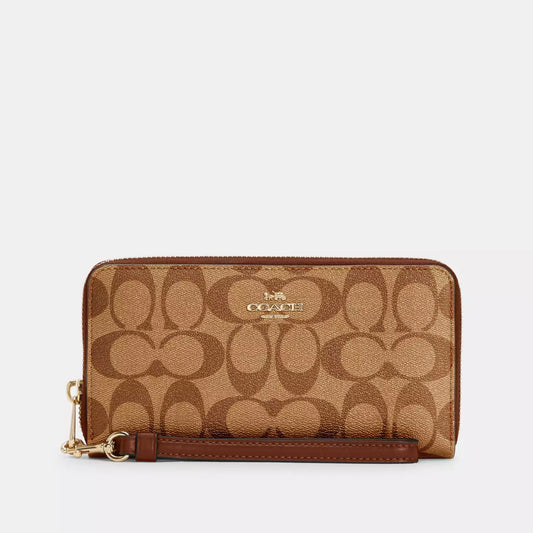 Long Zip Around Wallet in Signature Canvas *Pre Order*