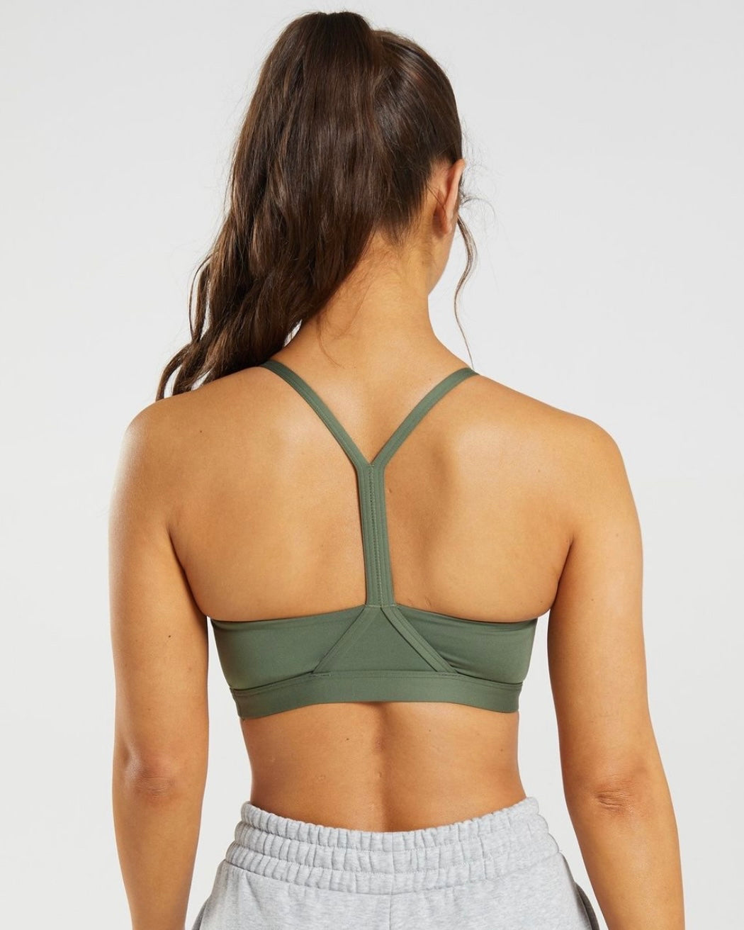 Neck Sports Bra Green