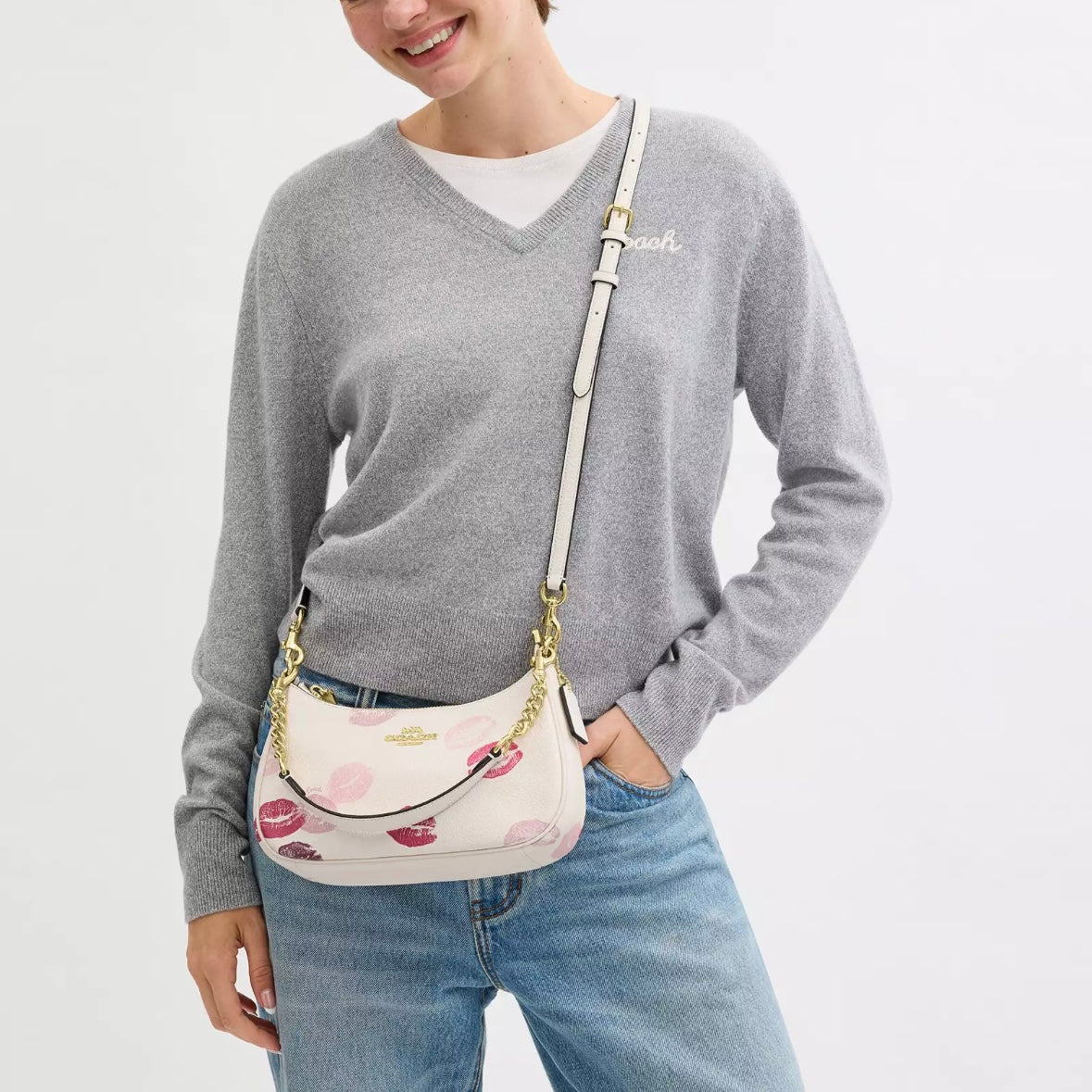 Coach Teri Shoulder Bag With Lips Print *Pre Order*