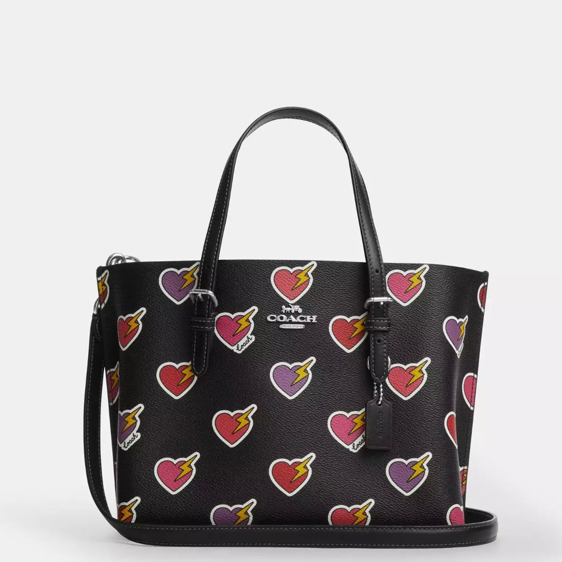 Coach Mollie Tote Bag 25 With Heart Bolt Print *Pre Order*