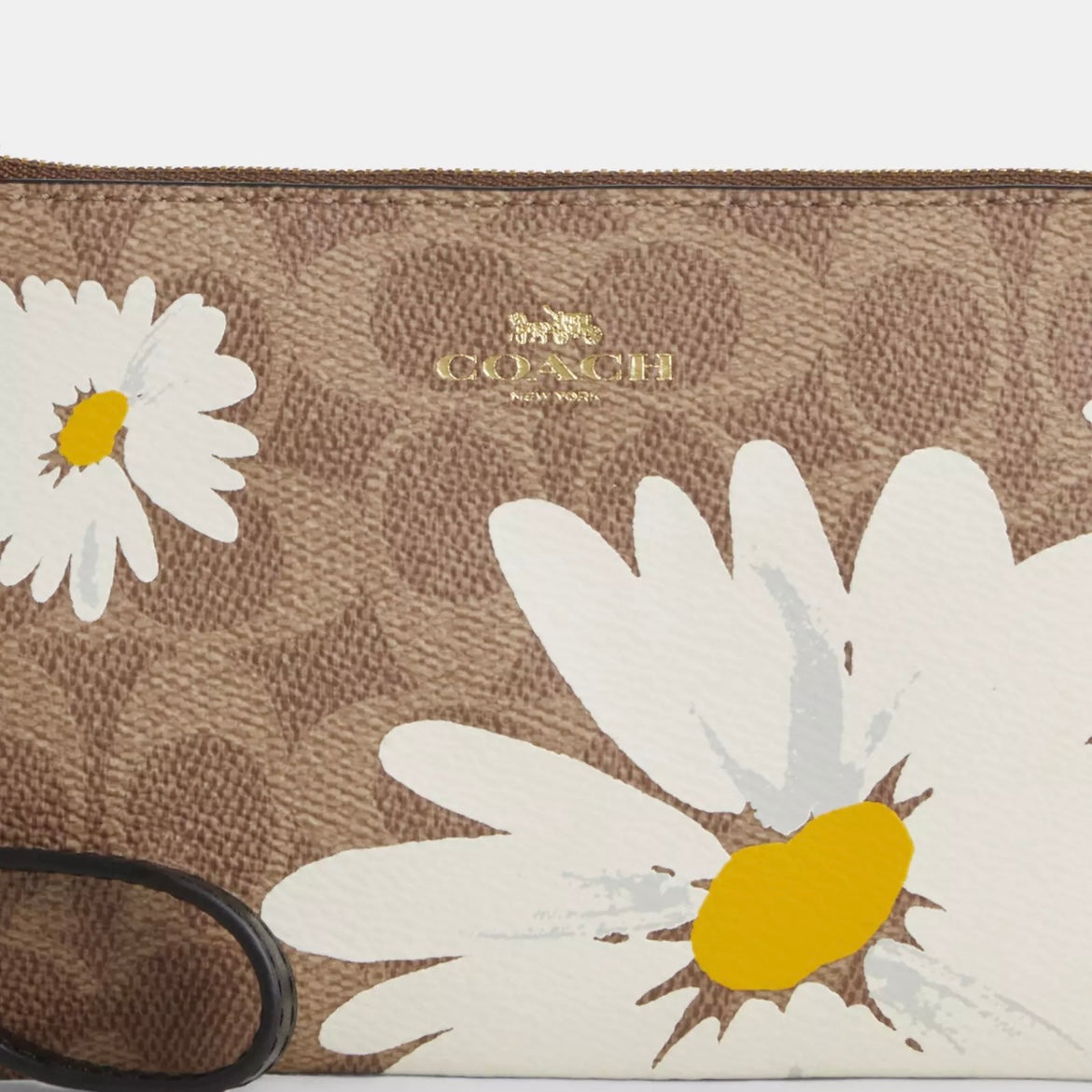 Coach Corner Zip Wristlet In Signature Canvas With Floral Print *Pre Order*