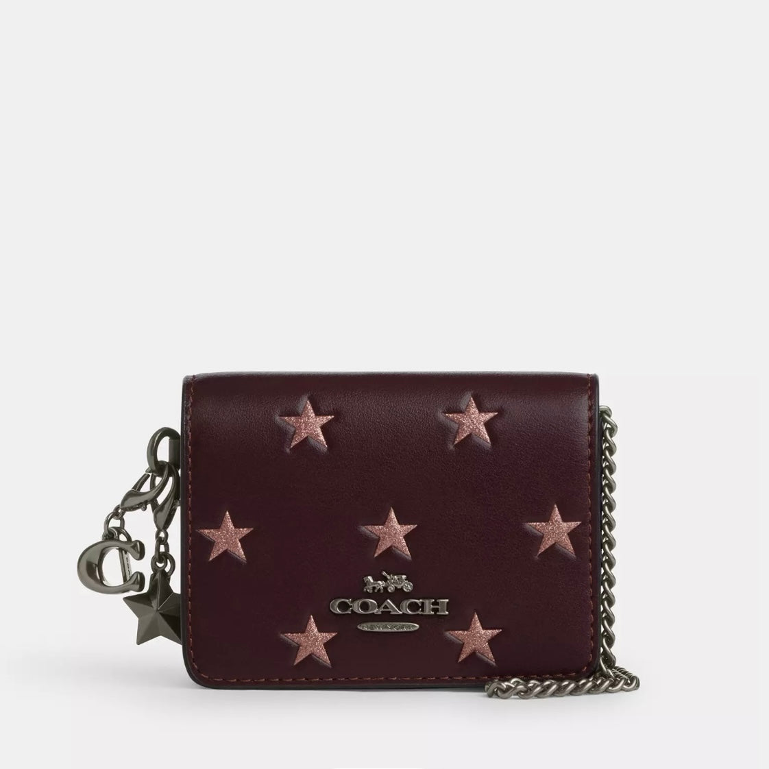 Coach Boxed Mini Wallet On A Chain With Star Print *Pre Order*