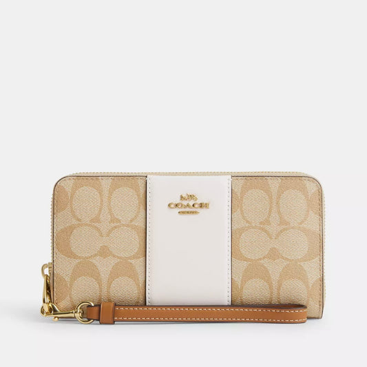 Long Zip Around Wallet in Signature Canvas *Pre Order*