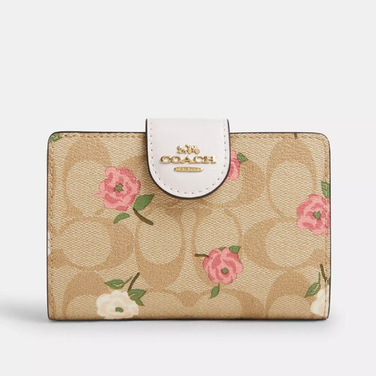 Medium Corner Zip Wallet in Floral Print *Pre Order*