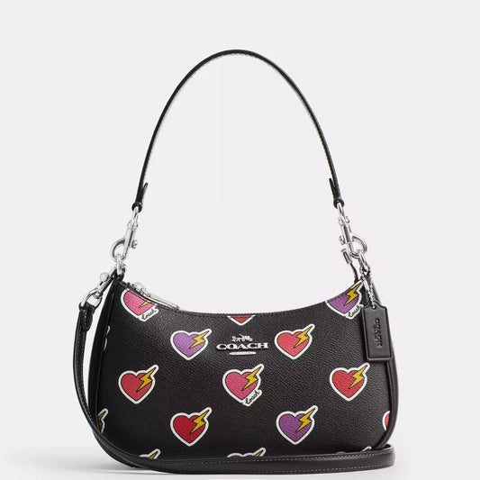 Coach Teri Shoulder Bag With Heart Bolt Print *Pre Order*