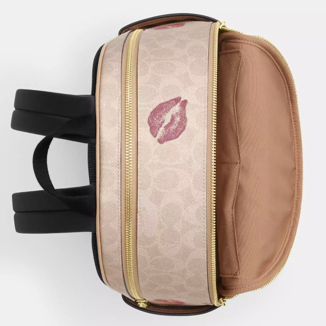 Coach Court Backpack In Signature Canvas With Lips Print *Pre Order*