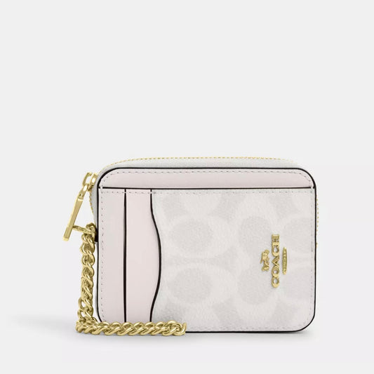 Coach Zip Card Case In Signature Canvas *Pre Order*