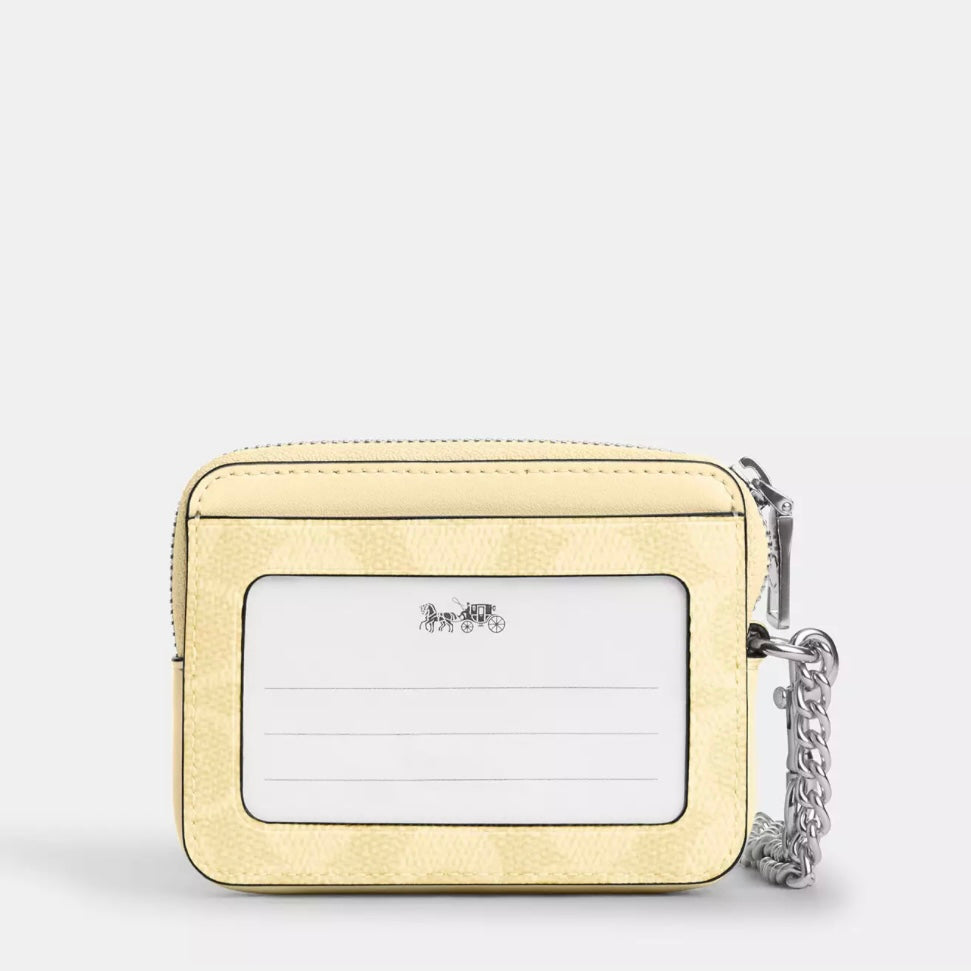 Coach Zip Card Case In Signature Canvas *Pre Order*